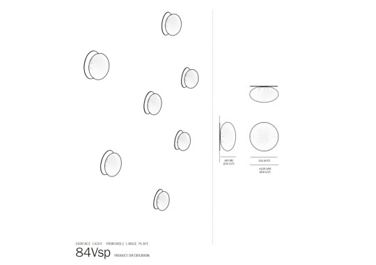 Технические характеристики и чертежи Bocci 84V Wall