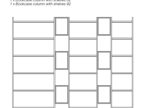 Стеллаж для книг от фабрики Bodema модель Box Bookshelf