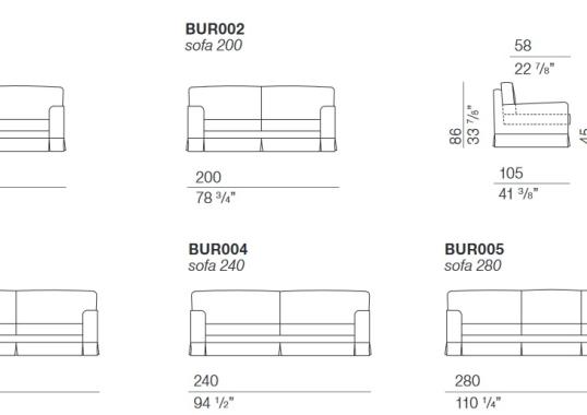 Диван от фабрики Bodema модель BUR00 Burano Sofa