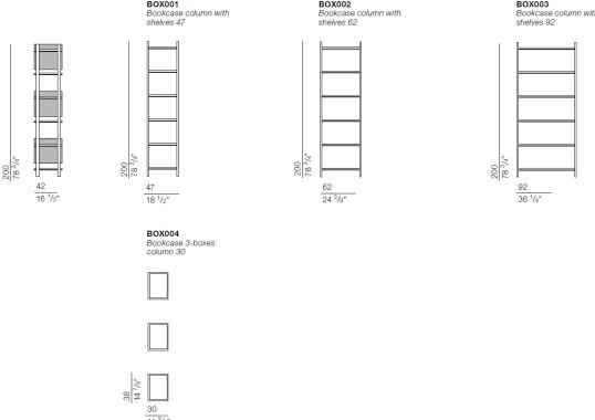 Стеллаж для книг от фабрики Bodema модель Box Bookshelf