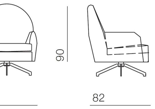 Кресло от фабрики Bodema модель Carol Arm