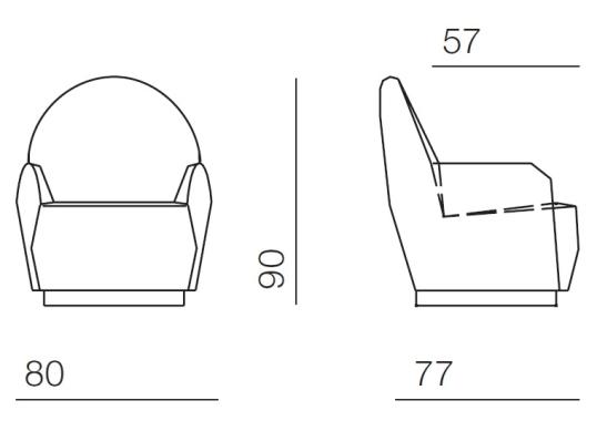 Кресло от фабрики Bodema модель Ingrid Arm