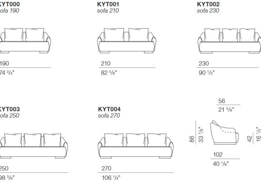 Диван от фабрики Bodema модель KYT00 Kyoto Sofa