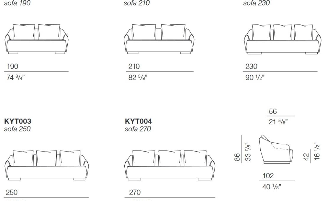 Диван от фабрики Bodema модель KYT00 Kyoto Sofa