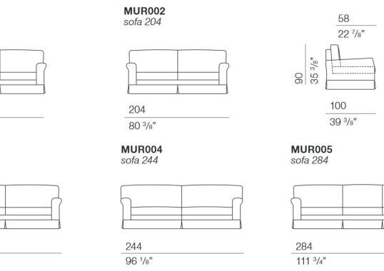 Диван от фабрики Bodema модель MUR00 Murano Sofa