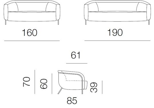 Диван от фабрики Bodema модель RING00 Ring Sofa