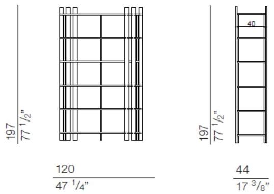 Стеллаж для книг от фабрики Bodema модель Tower Bookshelf