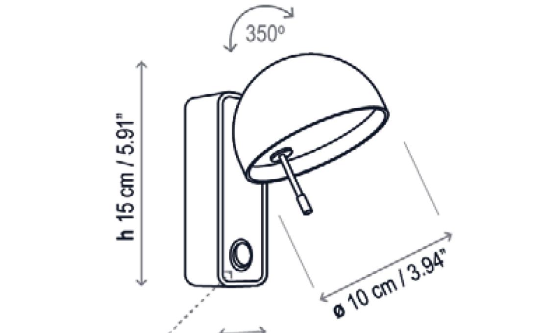 Настенный Светильник от фабрики Bover модель Beddy Wall Lamp