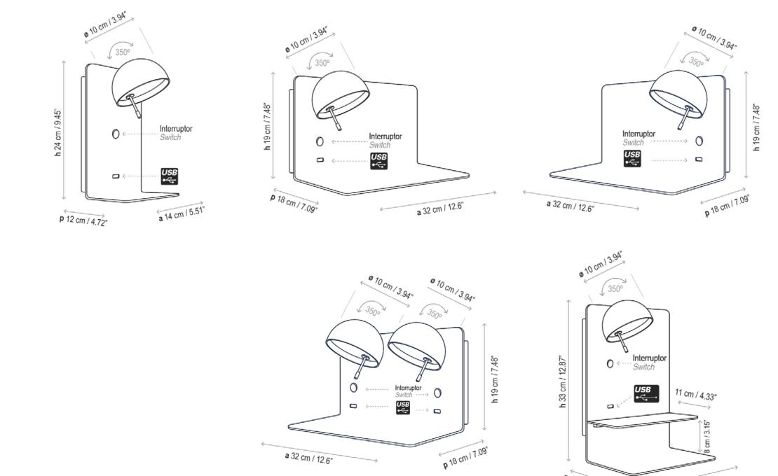 Настенный Светильник от фабрики Bover модель Beddy A Wall Lamp