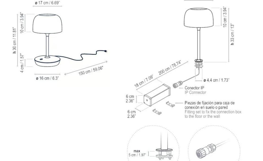 Настольная лампа от фабрики Bover модель Bol  Lamp