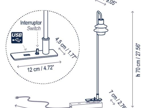 Настольная лампа Bover Drip/Drop M/70  Lamp image 2