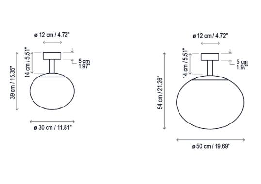 Уличный светильник Bover Elipse Ceiling Lamp image 2