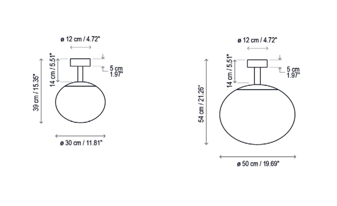 Уличный светильник от фабрики Bover модель Elipse Ceiling Lamp