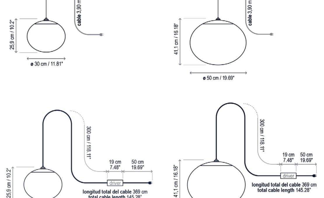 Уличный светильник от фабрики Bover модель Elipse Outdoor Pendant Lamp
