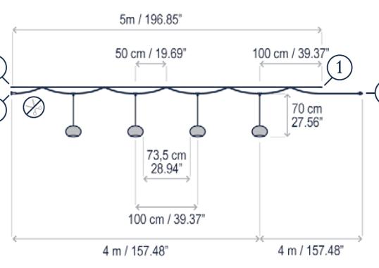 Уличный светильник Bover Garota Catenary image 2