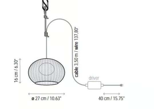 Уличный светильник Bover Garota Hang image 4