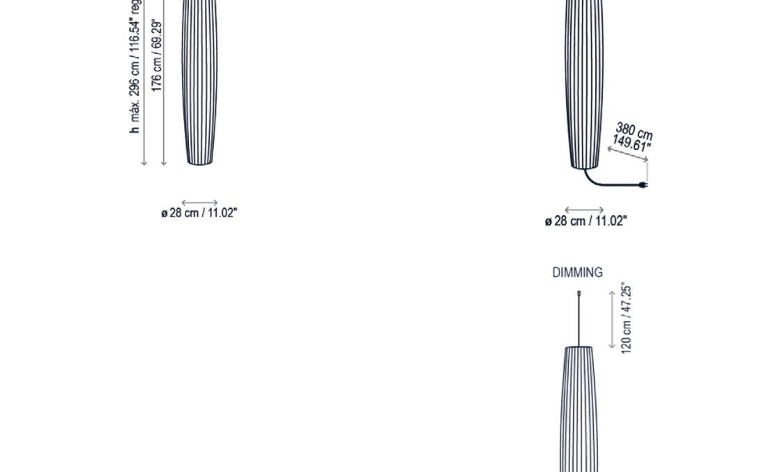 Торшер от фабрики Bover модель Maxi Outdoor Pendant Lamp