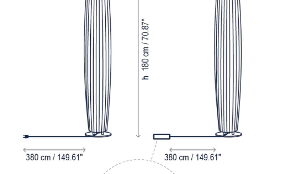 Торшер от фабрики Bover модель Maxi Outdoor 