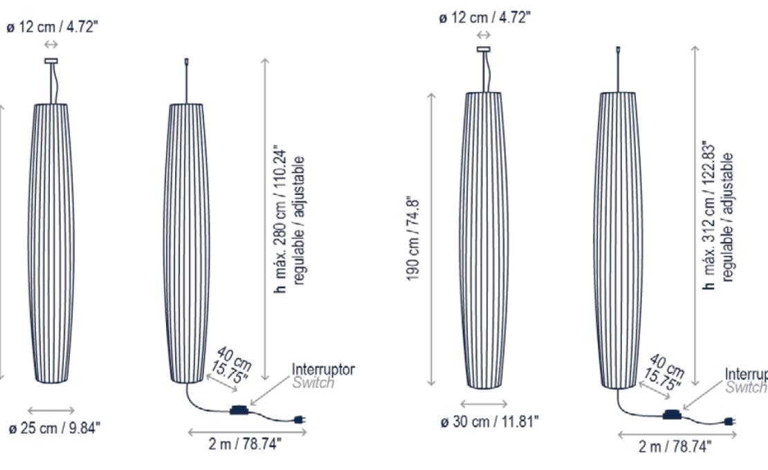 Торшер от фабрики Bover модель Maxi Pendant Lamp