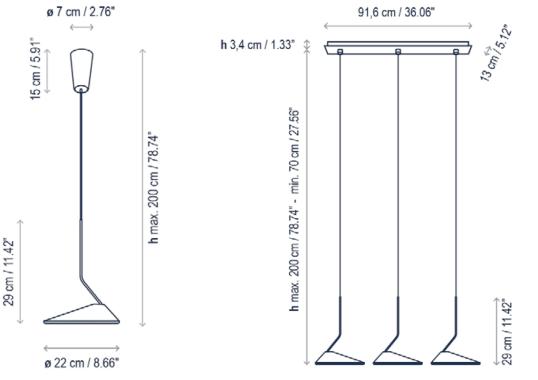 Подвесной светильник Bover Nón Lá image 2