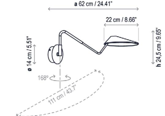 Настенный Светильник от фабрики Bover модель Nón Lá Long Wall Lamp