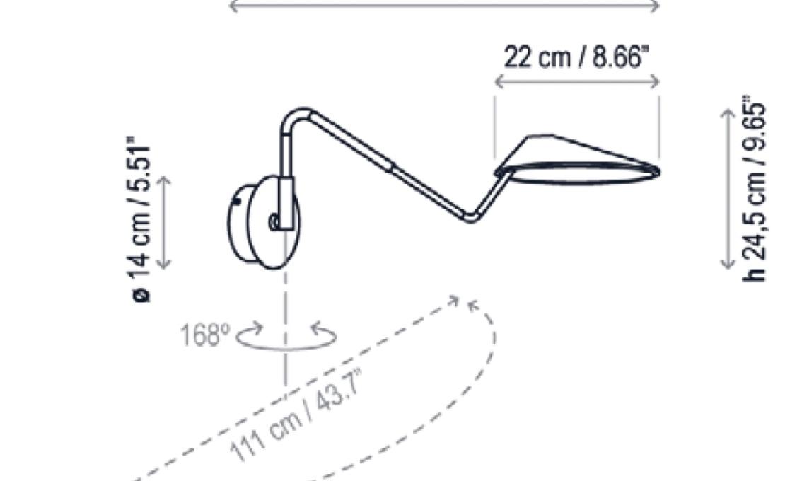 Настенный Светильник от фабрики Bover модель Nón Lá Long Wall Lamp
