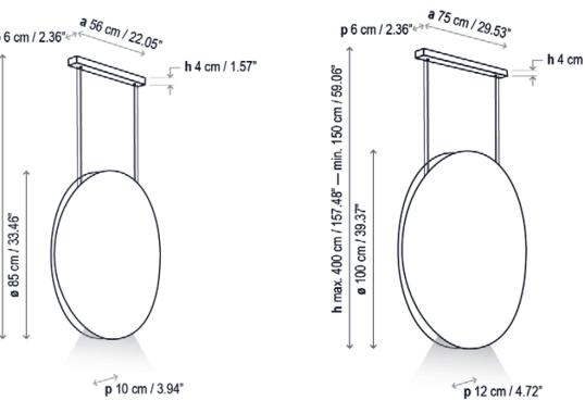 Подвесной светильник от фабрики Bover модель Noren Down Circular Pendant Lamp