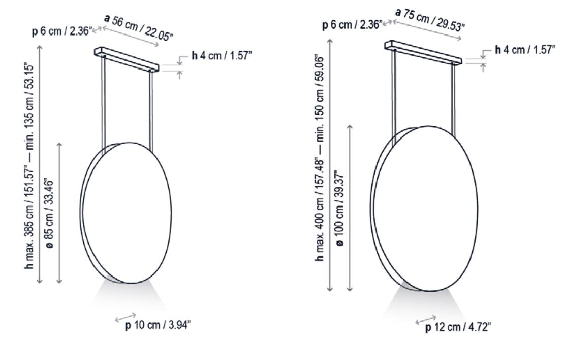 Подвесной светильник от фабрики Bover модель Noren Down Circular Pendant Lamp