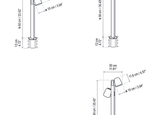 Уличный светильник Bover Nut Floor Lamp image 2