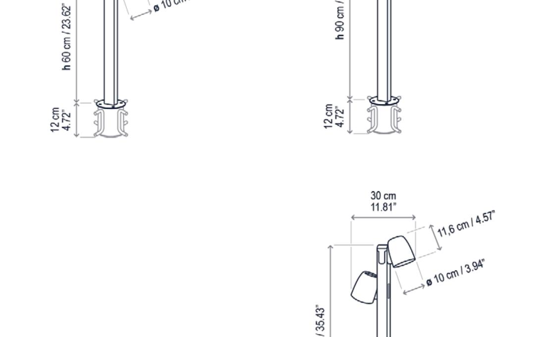Уличный светильник от фабрики Bover модель Nut Floor Lamp