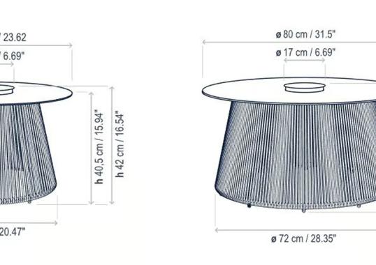 Уличный стол от фабрики Bover модель Nit Side 