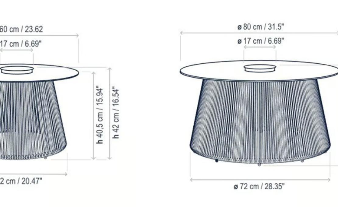 Уличный стол от фабрики Bover модель Nit Side 
