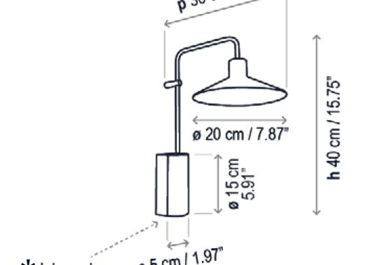 Настенный Светильник от фабрики Bover модель Platet 2 Wall Lamp