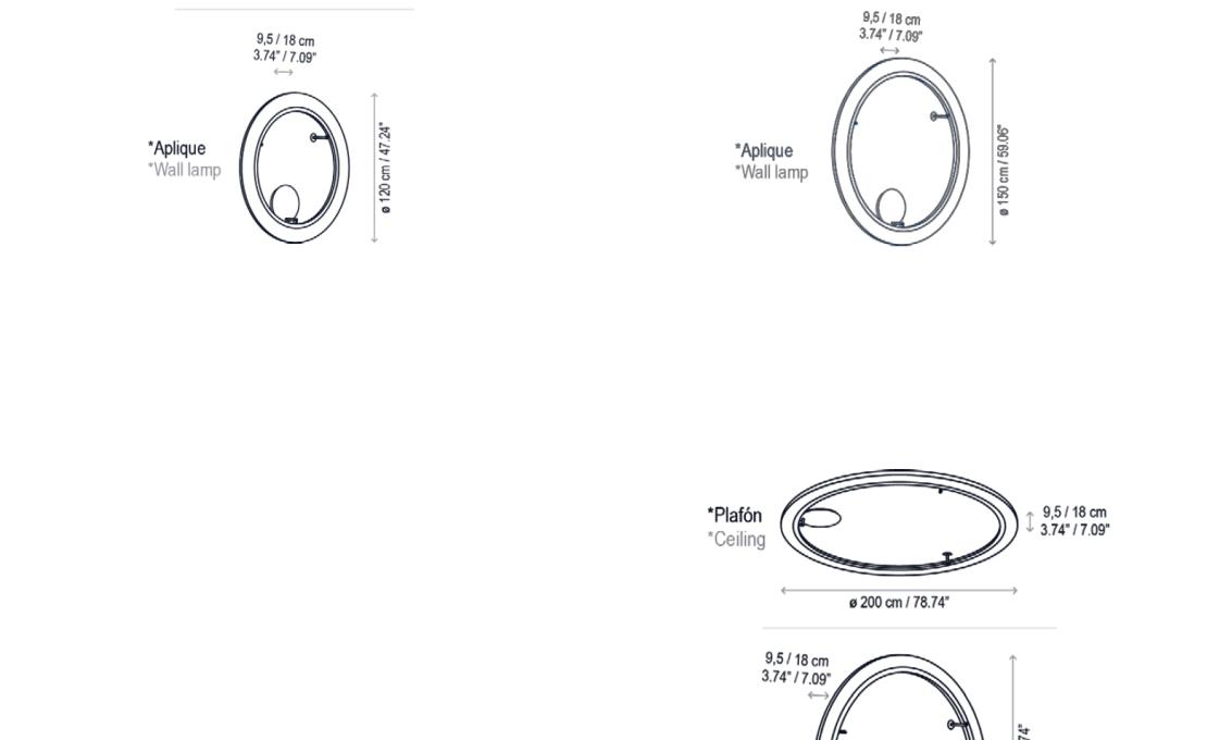 Настенный Светильник от фабрики Bover модель Roda Wall/Ceiling Lamp