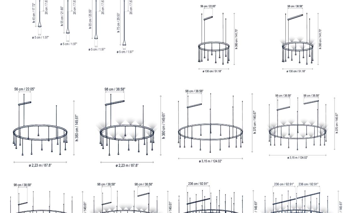 Подвесной светильник от фабрики Bover модель Skybell Circle Pendant Lamp