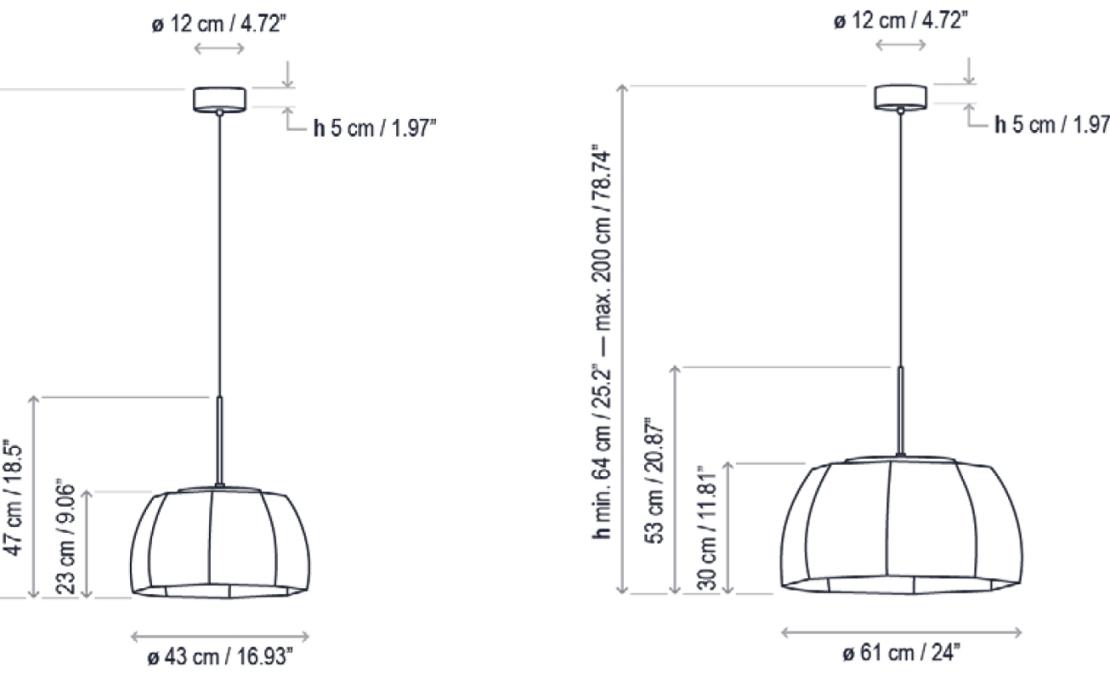 Подвесной светильник от фабрики Bover модель Tanit Pendant Lamp