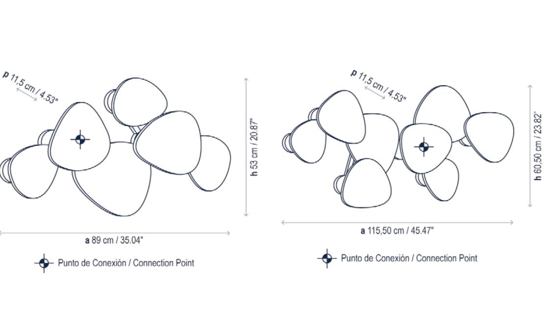 Настенный Светильник от фабрики Bover модель Tria Multi Wall Lamp