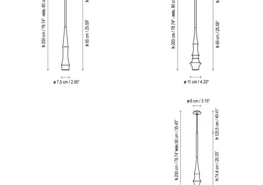 Подвесной светильник от фабрики Bover модель Slend Pendant Lamp