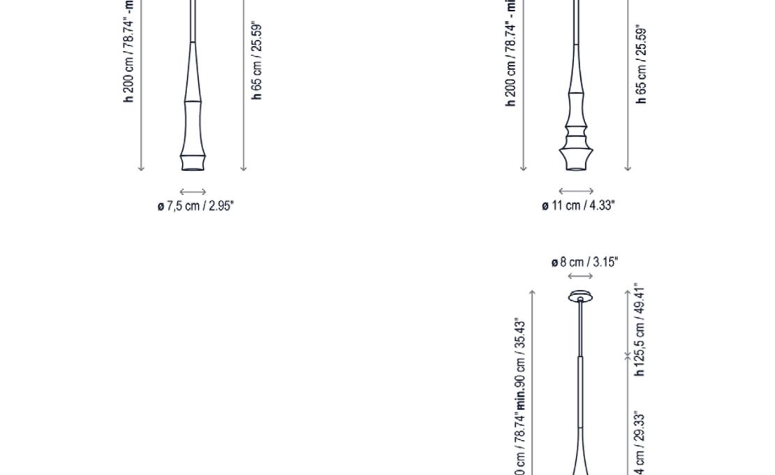 Подвесной светильник от фабрики Bover модель Slend Pendant Lamp
