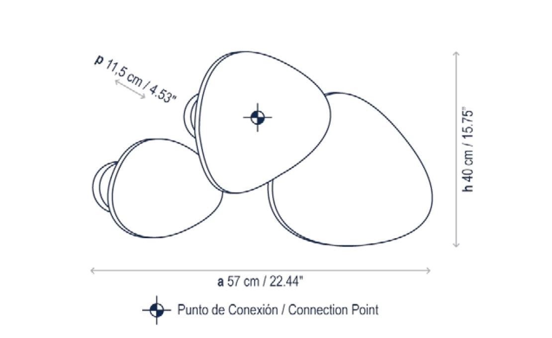 Настенный Светильник от фабрики Bover модель Tria Set 3 Wall Lamp