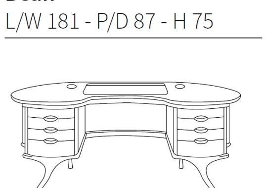 Письменный Стол от фабрики Ceccotti Collezioni модель Bean Writing Desk