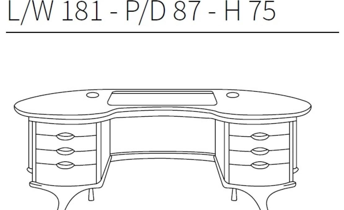 Письменный Стол от фабрики Ceccotti Collezioni модель Bean Writing Desk