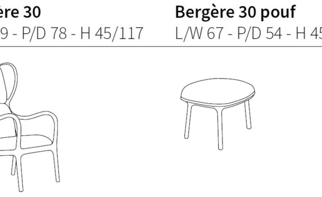 Кресло от фабрики Ceccotti Collezioni модель Bergère 30 Arm