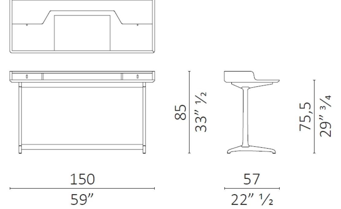 Письменный Стол от фабрики Ceccotti Collezioni модель D.G. Writing Desk