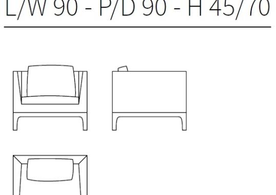 Кресло от фабрики Ceccotti Collezioni модель D.G. Arm