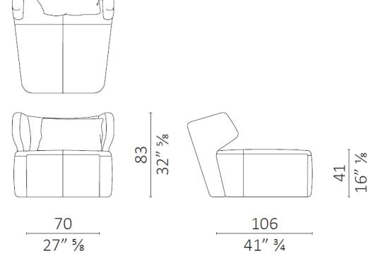 Шезлонг от фабрики Ceccotti Collezioni модель DC 100 Chaise Longue