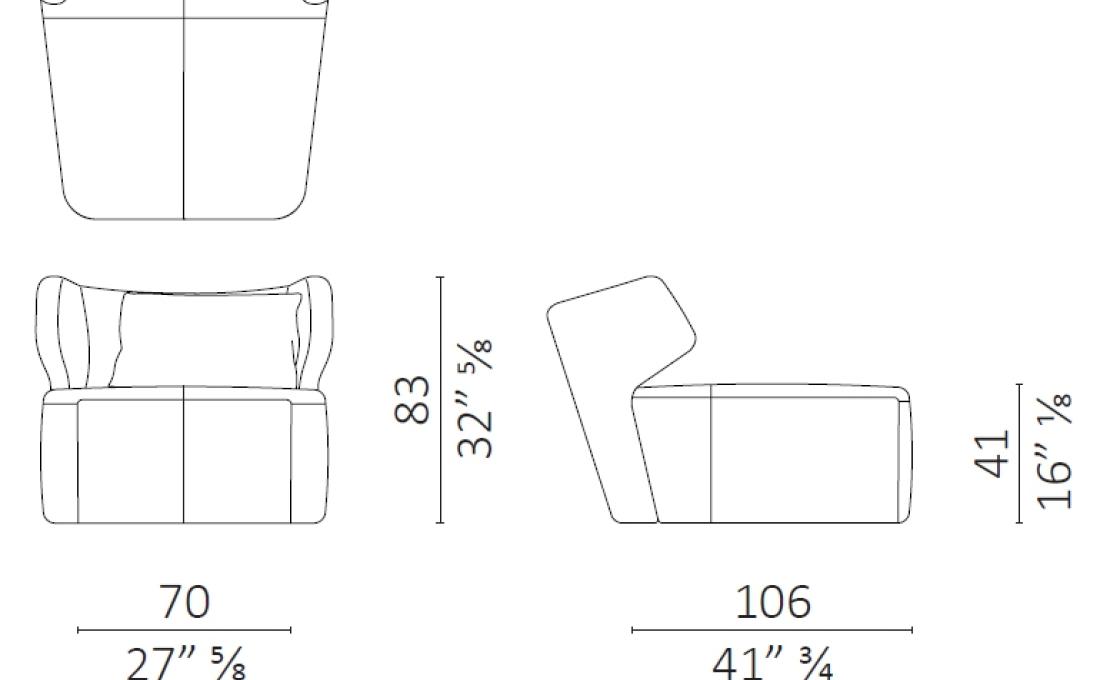 Шезлонг от фабрики Ceccotti Collezioni модель DC 100 Chaise Longue