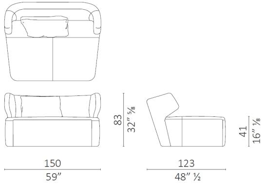 Кушетки от фабрики Ceccotti Collezioni модель DC 150 Chaise Longue