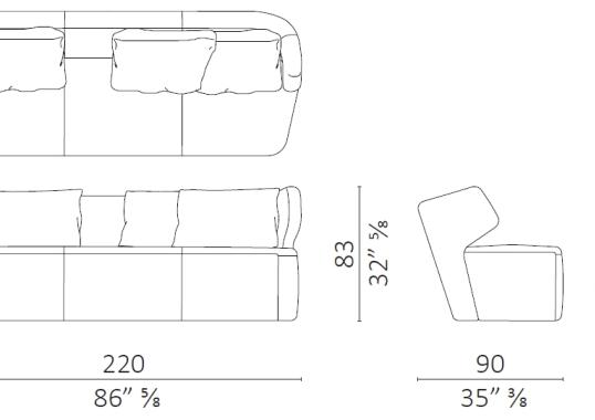 Диван от фабрики Ceccotti Collezioni модель DC 220 Sofa