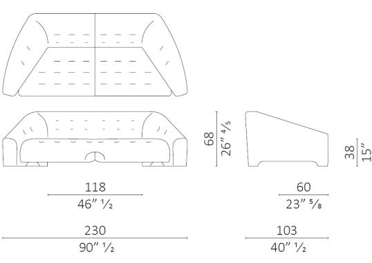 Диван от фабрики Ceccotti Collezioni модель DC 230 Sofa